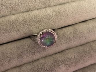 Mystic topaz ring