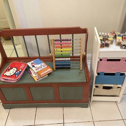 Toy Box/chair And Kids Drawer And Everything Inside The You Box 