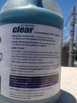 All natural clear for pools