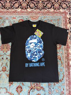 Blue camo bape shirt size medium