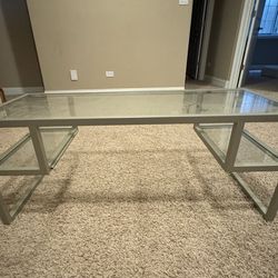 Glass coffee table