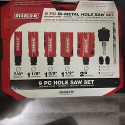 9pc Diablo Hole Saw Set 