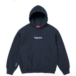 Supreme Box Logo Hoodie Sweatshirt Navy XL  FW25