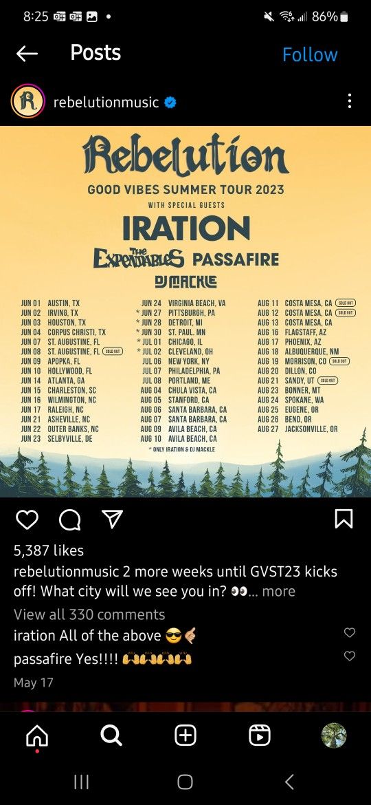 Rebelution Tickets SPOKANE PAVILION tonight