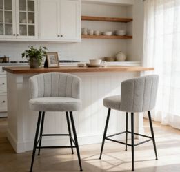 Lacorey 25.2" Counter & Bar Stool with Large Seat and Back