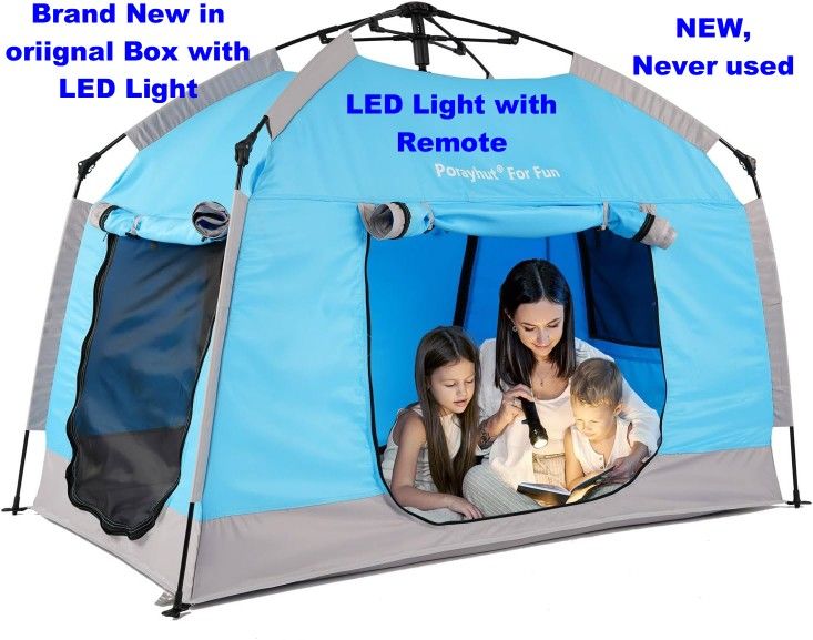 New In Box Kids Tent With LED Light With REMOTE NOT USED, NOT OPEN