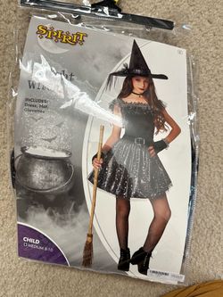 Kids black witch costume