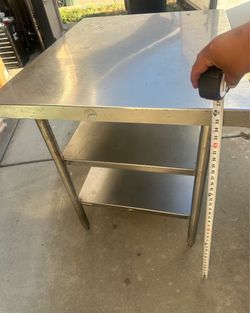 Stainless steel table
