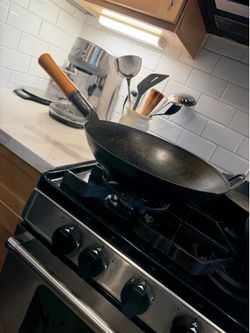 Preseasoned Round Bottom Wok + Ring for Gas Range