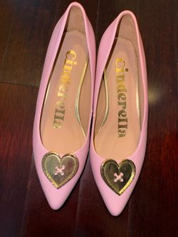 Golden button flat Cinderella - size 7