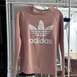 Small Coral Adidas Crew Neck Sweatshirt