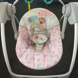 Portable Baby Swing - Pink