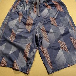 Gray & Orange Boys Shorts