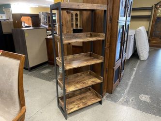 Industrial 5-Tier Display Shelf w/ Guardrails