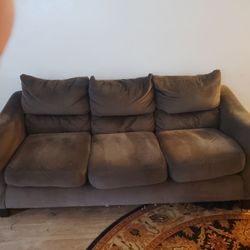 Pair of brown couches