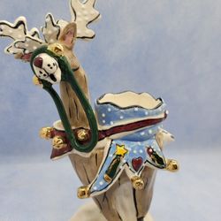 Blue Sky Reindeer Tealight Holder