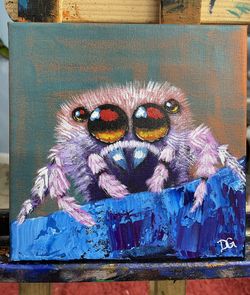 Jumping Spider Art Painting