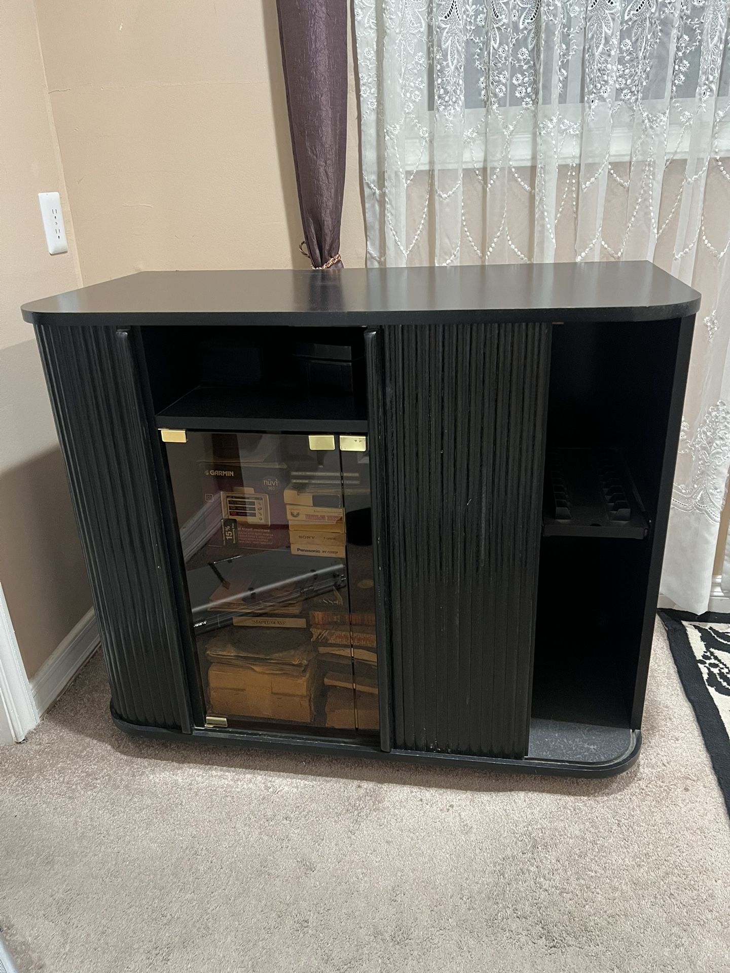 Tv stand/Media Console Cabinet Entertainment Center Storage Console /Table Media for Living Room, Bedroom (Black)