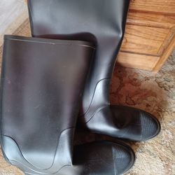 Size 13 Work Wash High Top Boots Black Worn Once