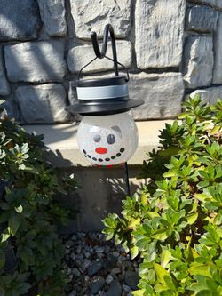 Christmas Snowman solar path lights