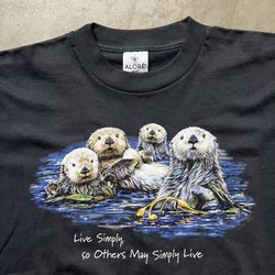 Vintage 90’s Environmental Animal Eco-Friendly Recycling Single Stitch T-Shirt L