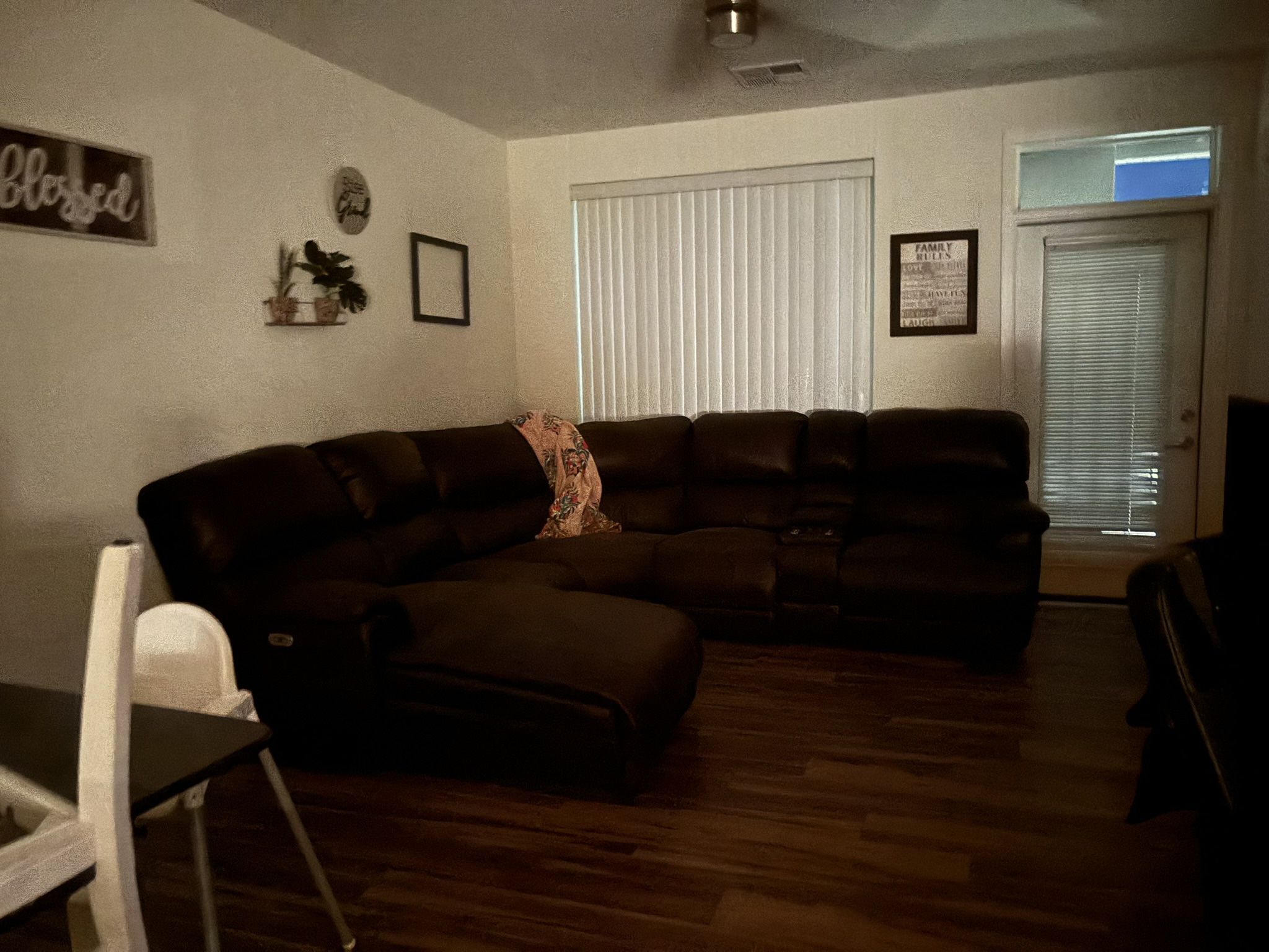 Leather Recliner Sectional