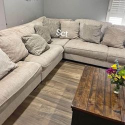Rawcliffe Parchment Modular Sectional 4 Piece Ashley Brand New 