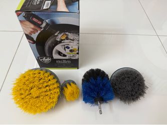 4-Piece Drill Brush Cleaning Kit, Multi-Surface Power Scrubber Attachments