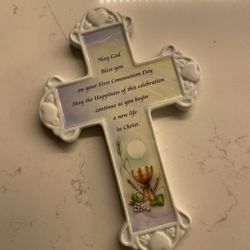 First communion decoration wall hanging ceramic approximately 8 inches