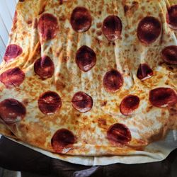 Soft Throw With Pepperoni Pizza Design  52" X 72"