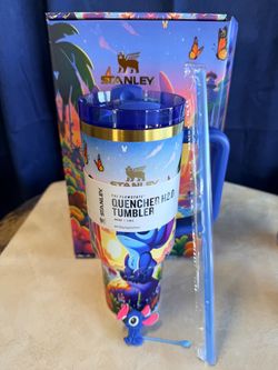 Stanley 40 oz tumbler stitch dark blue