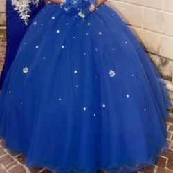 Vestido Azul de Quinseañera (S)
