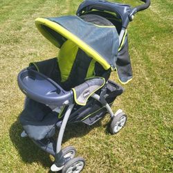 Chicco Travel System Collapsible Stroller, lime green