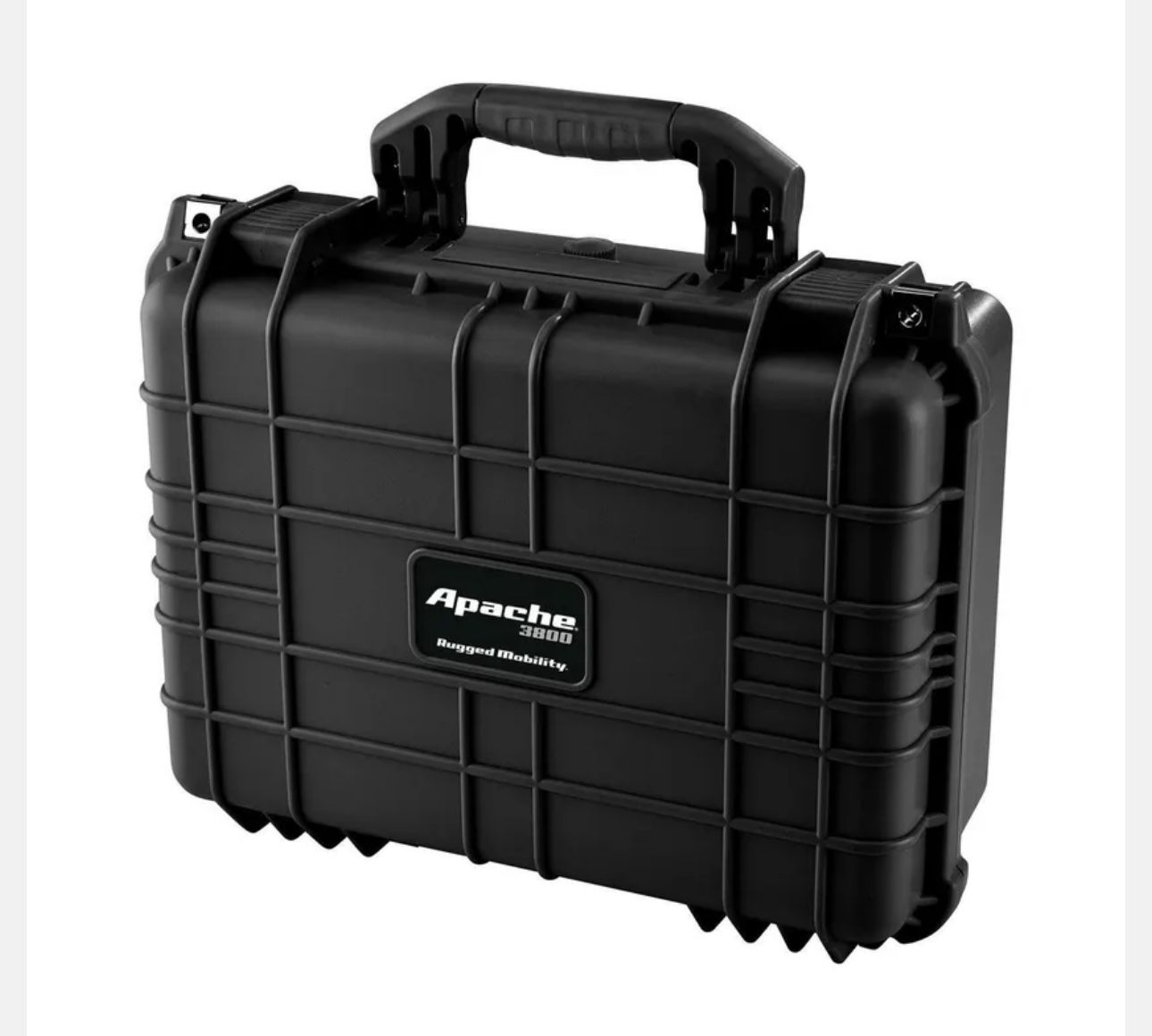APACHE 3800 Weatherproof Protective Case, Large, Black