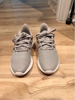 Grey adidas cloud foam sneakers