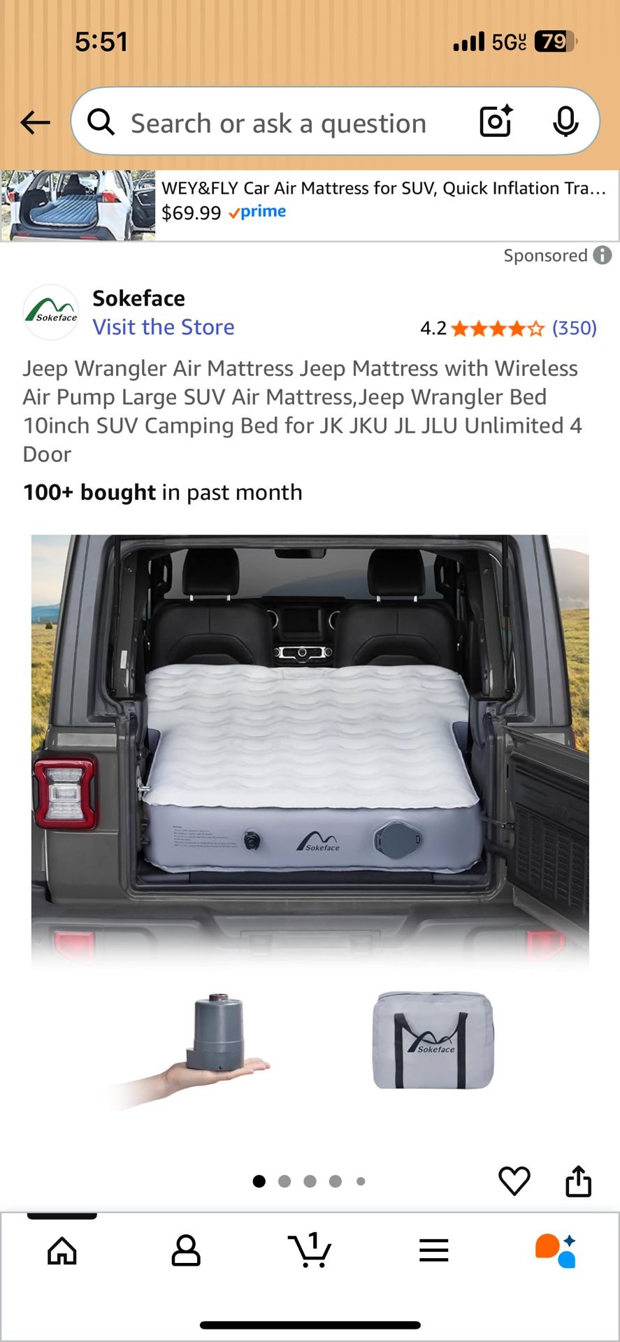 Sokeface Jeep Air Mattress