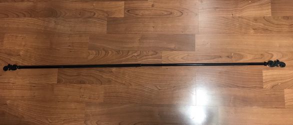 Black curtain rod