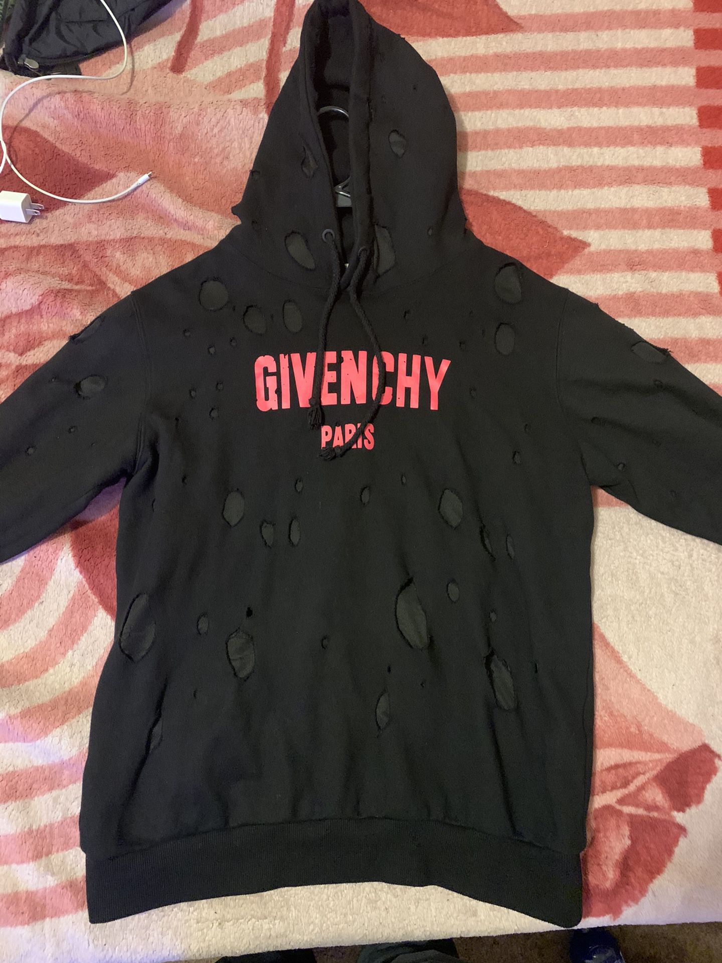 Givenchy Paris destroyed hoodie size m