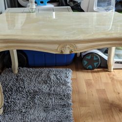 Marble ( pearl ) Coffee Table And End Tables