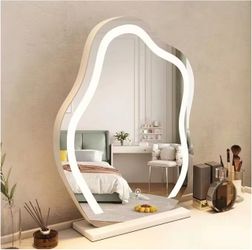 Tabletop Vanity Mirror, Cloud Makeup Mirror with Light, Smart Touch Control, 3 Color Lighting, Gift for Mom Women