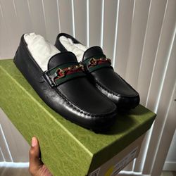 Gucci Driver 'Horsebit - 'Black Green Red' size 11