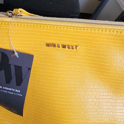 Nine West Sunny Yellow Cosmetic Travel Bag