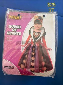 Spirit Queen of Hearts Toddler Costume 3T-4T