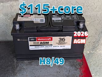 AGM Car Battery Group Size 49/H8