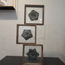 Flower Shadowbox Metal Flowers Display Cases Wall Art