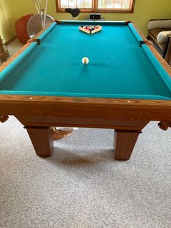 8’ slate Pool Table