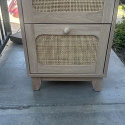 Modern Wicker Rattan Nightstand 