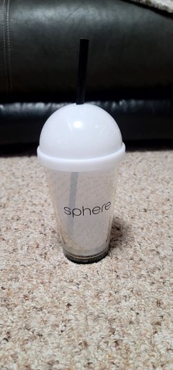 NEW Las Vegas Sphere White Dome Light Up Tumbler with Straw
