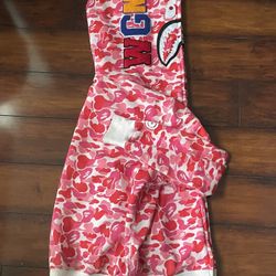 Worn XL Pink Bape Hoodie (Read Description)