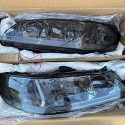 98-02 Honda Accord Smoked Led/Drl Headlights 